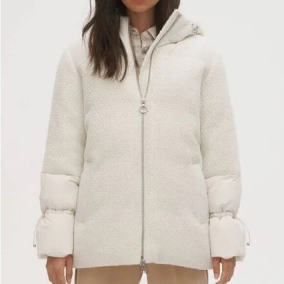 NWT Vegan Puffer Winter Coat NOIZE Nordstrom Size Small White Minka Insulated S - Picture 13 of 16
